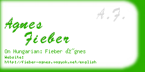 agnes fieber business card